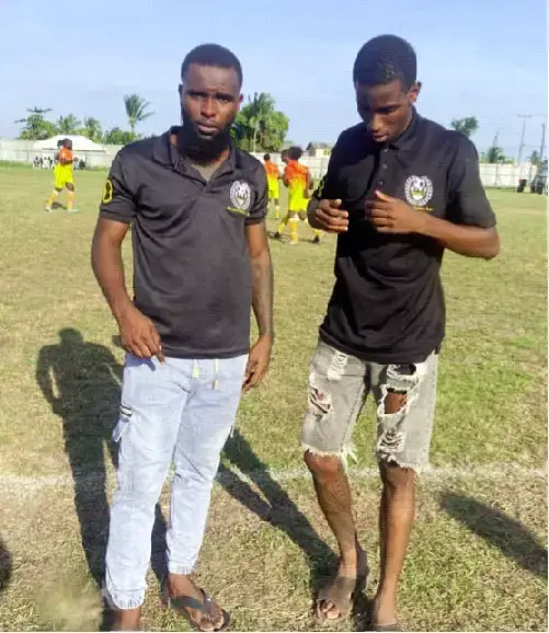 Beavers scorers from left: Glenroy Semple and Kareem Harris