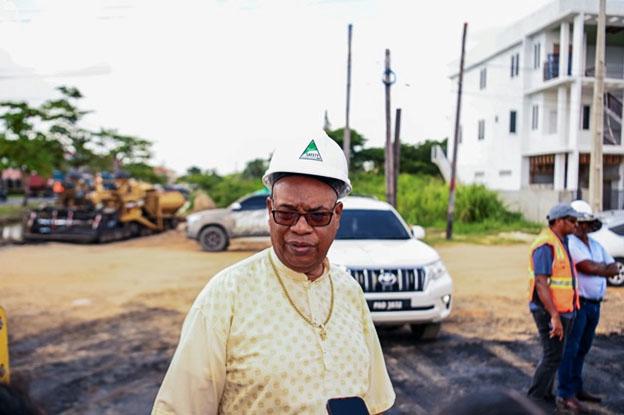 Minister of Public Works, Bishop Juan Edghill inspects Conversation Tree Road Project