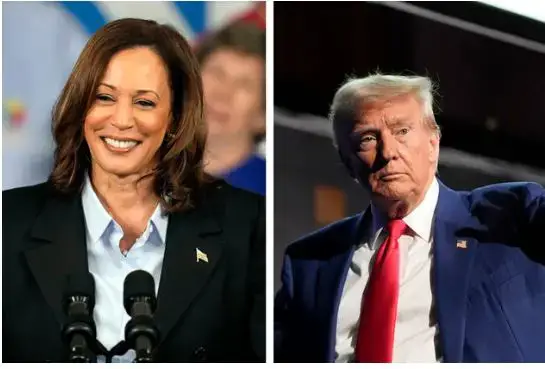 Kamala Harris (left) and Donald Trump