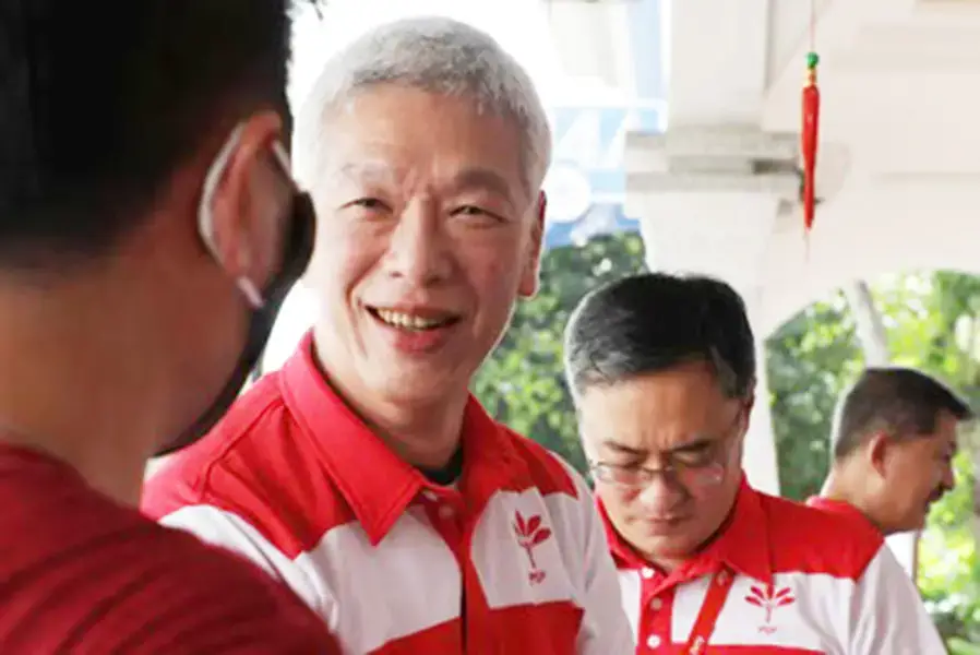 Lee Hsien Yang of the Progress Singapore Party meets residents ahead of the general election in Singapore June 30, 2020.