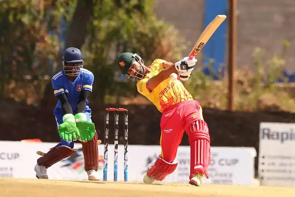 Sikandar Raza feasted on the The Gambia bowling as he scored a 133 from 43 deliveries (ESPN Cricinfo Photo).