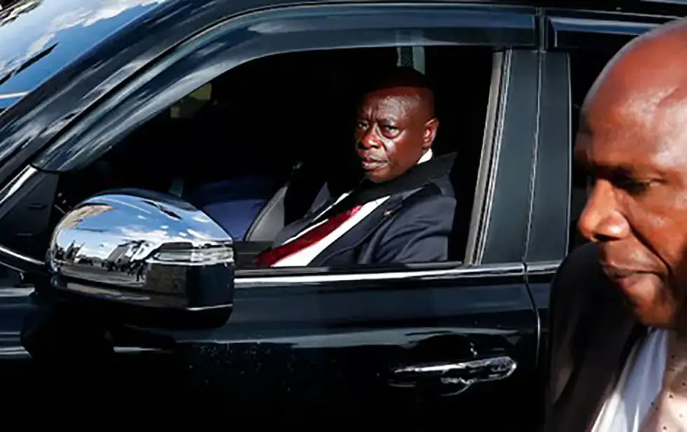 Kenya’s Deputy President Rigathi Gachagua arrives to address legislators ahead of the lawmakers’ vote over his impeachment motion at the Parliament buildings in Nairobi, Kenya October 8, 2024.