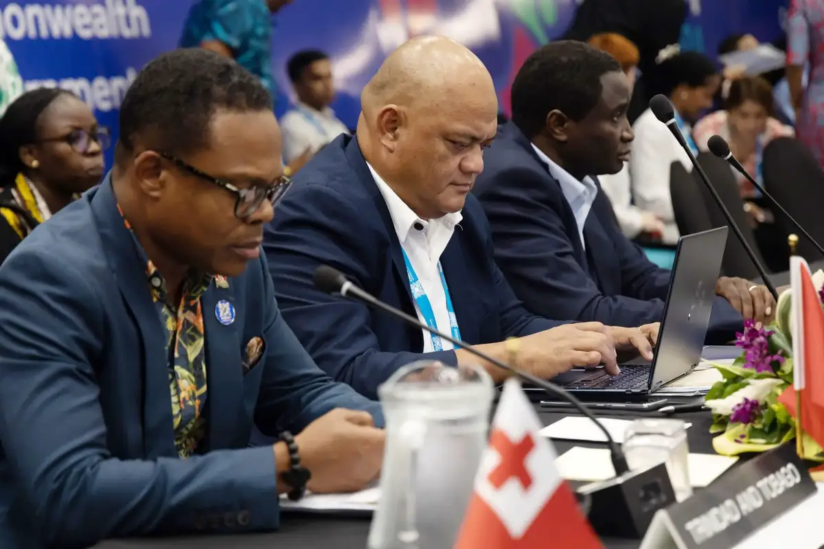 Minister of Foreign and CARICOM Affairs Dr Amery Browne at the Commonwealth Heads of Government Meeting (CHOGM) in Apia, Samoa.COURTESY: SAMOA CHOGM 2024