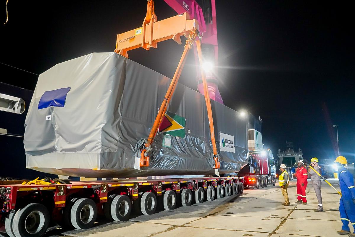 One of the gas turbines (LNDCH4 Guyana photo)