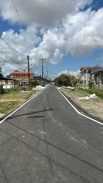 An upgraded road in North East La Penitence, Georgetown