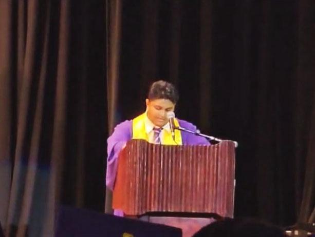 Salutatorian Nishal Samaroo