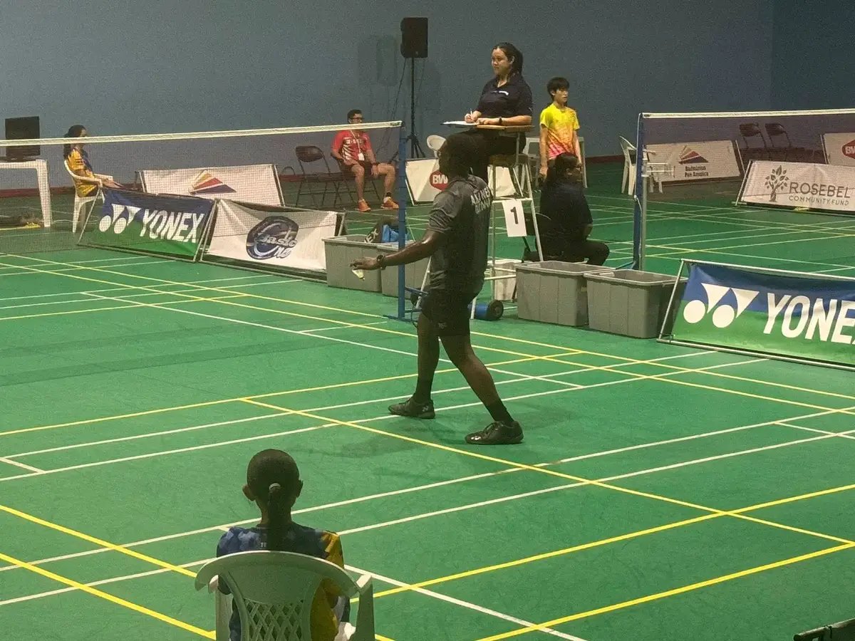 Akili Haynes in action at the Suriname International 