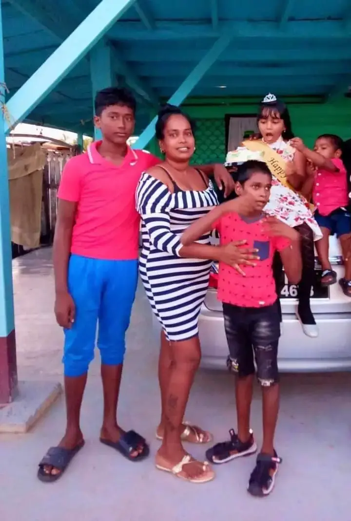 Hemwatie Singh and her children