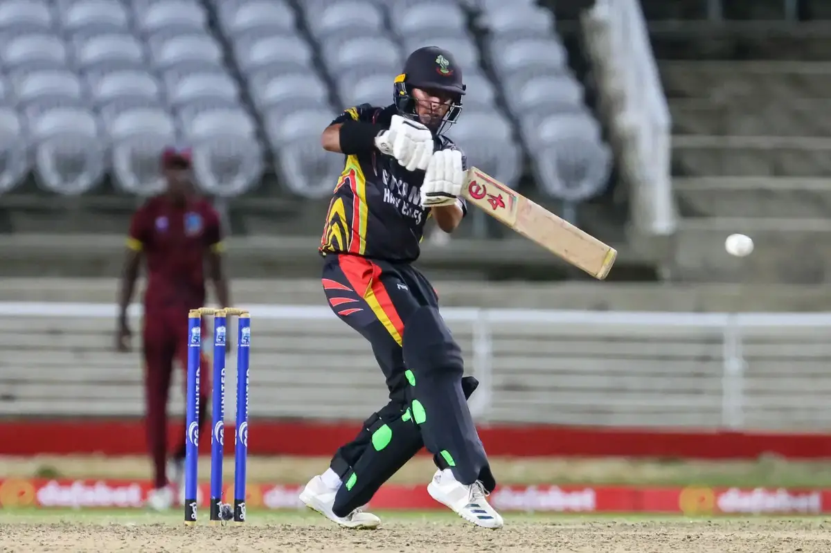 Kemol Savory on the go during his unbeaten 56 against the West Indies Academy