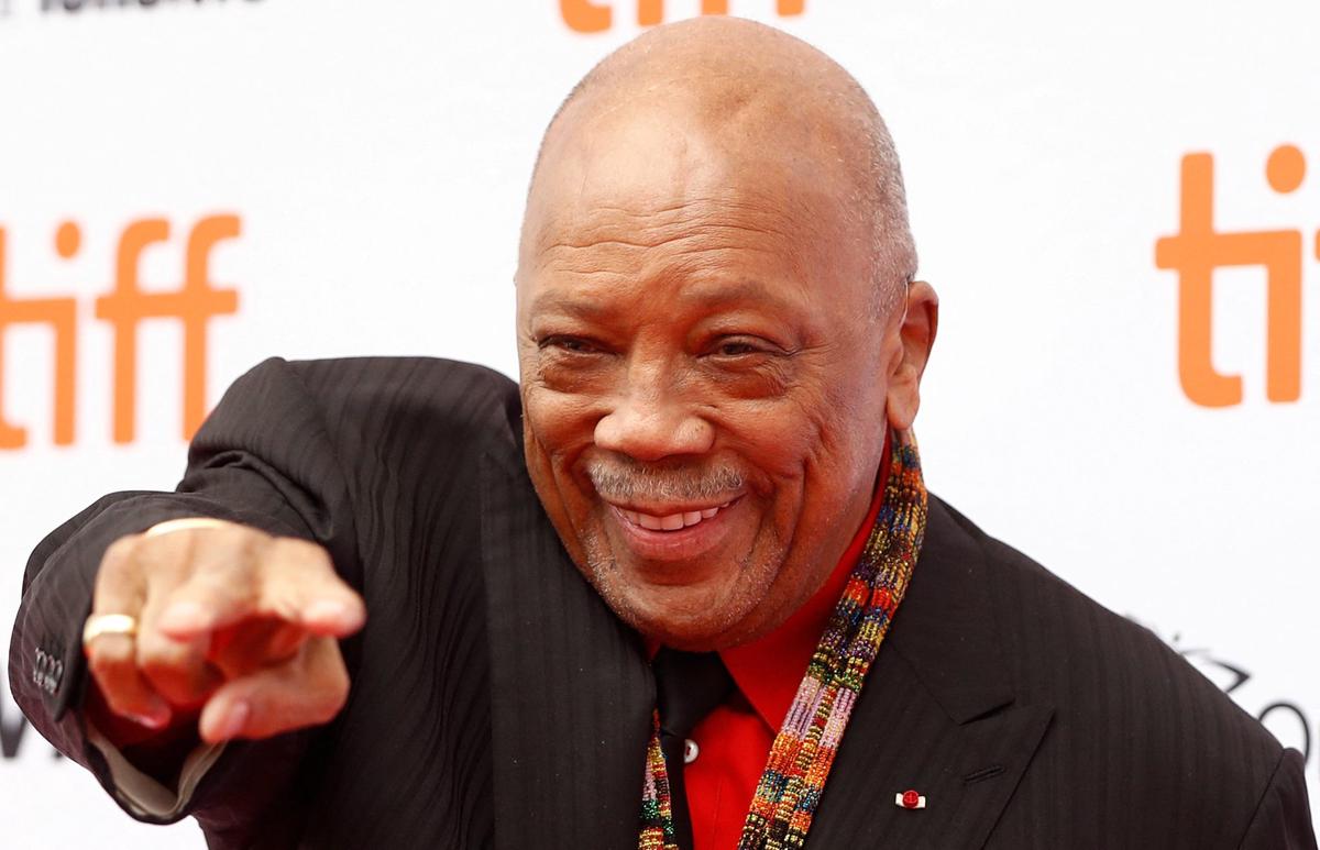 FILE PHOTO: Music producer Quincy Jones arrives for the world premiere of Quincy at the Toronto International Film Festival (TIFF) in Toronto, Canada, September 9, 2018. REUTERS/Mark Blinch/File Photo