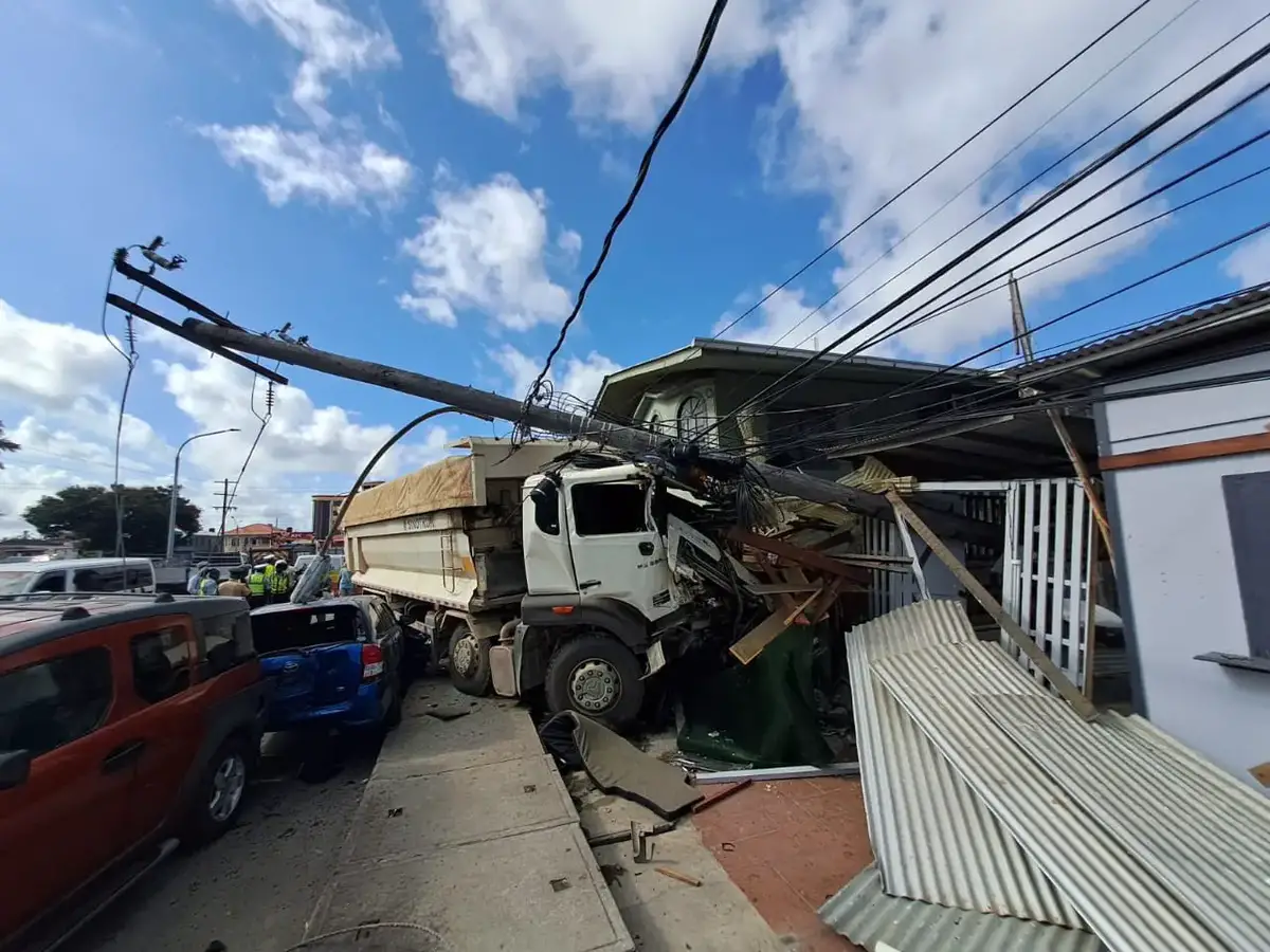 The truck that crashed into the house