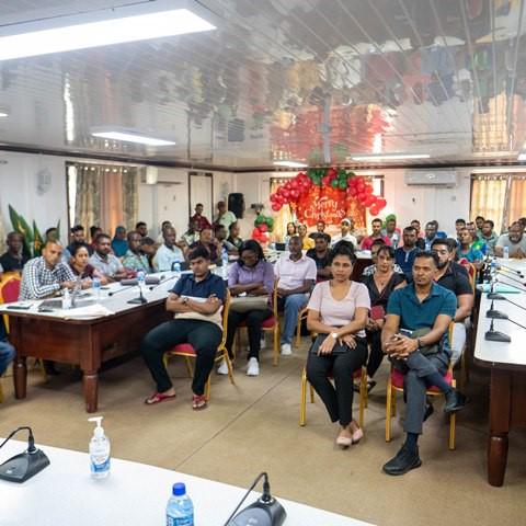 Contractors at the contract signing in Region Two (DPI photo)