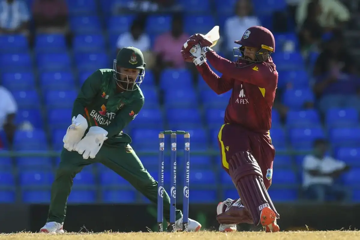 Amir Jangoo made a perfect start to his West Indies ODI career with an unbeaten 104 from 83 deliveries (ESPN Cricinfo Photo).