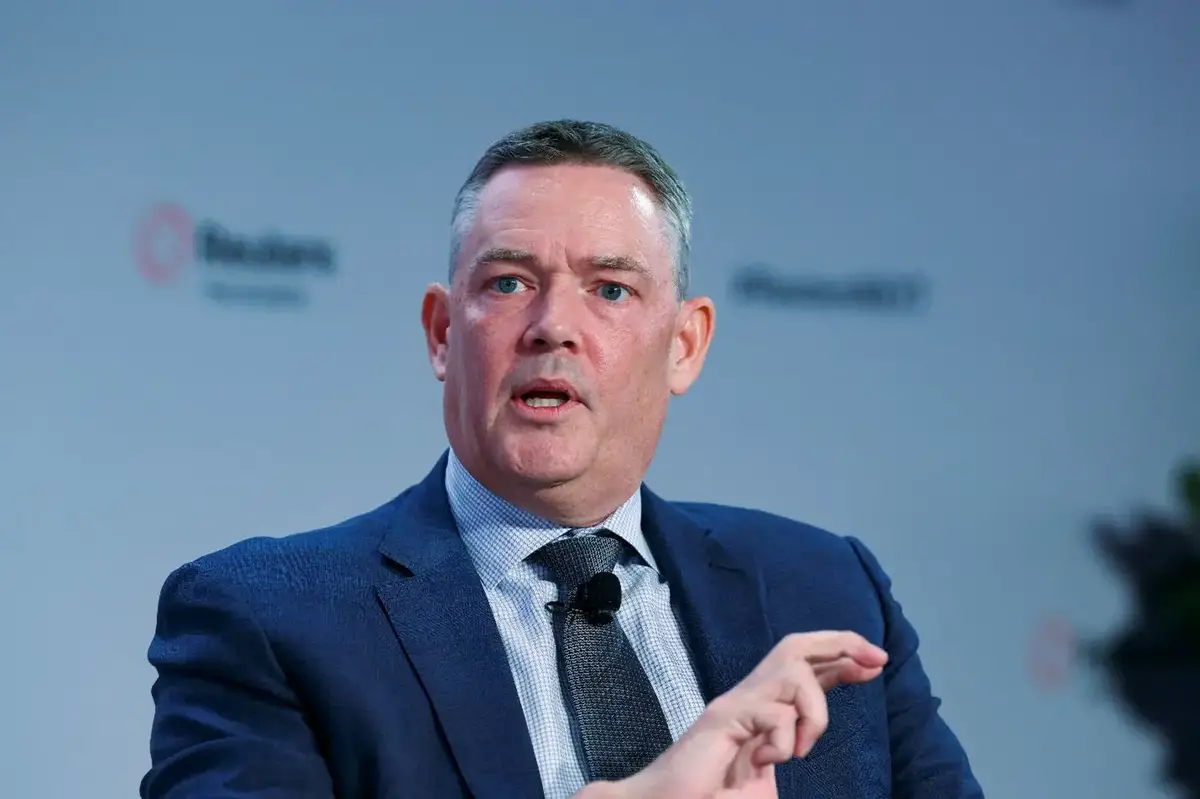 Jeff Gustavson, President of Chevron New Energies, speaks during the Reuters NEXT conference, in New York City, New York, U.S., December 11, 2024. REUTERS/Brendan McDermid