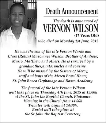 Vernon Wilson - Stabroek News